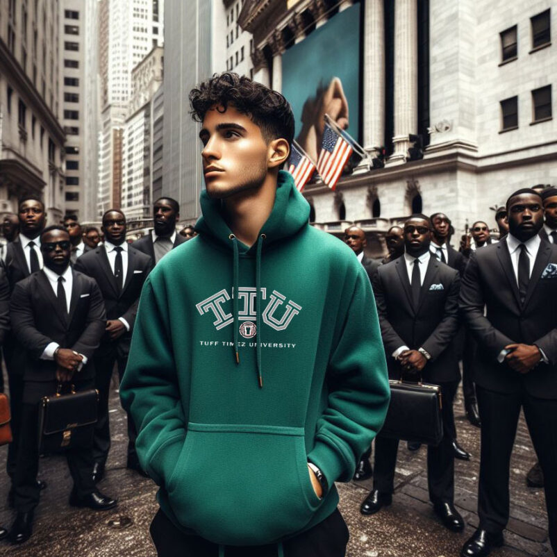 green hoodie arab Latin kid